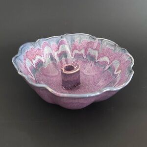 Scalloped Bowl BAY Pottery Virginia Studio Art Glazed Purple